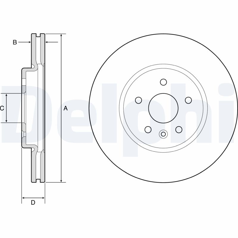 DELPHI BG4783C Brake Disc .