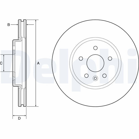 DELPHI BG4783C Brake Disc .