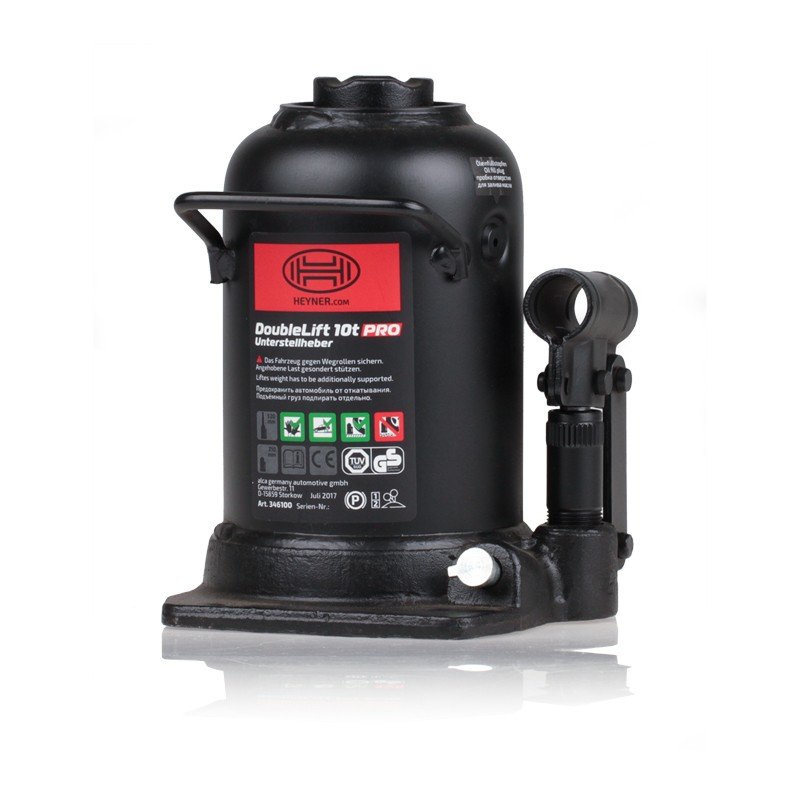 Heyner H346100 Premium Double Ram Bottle Jack 10T