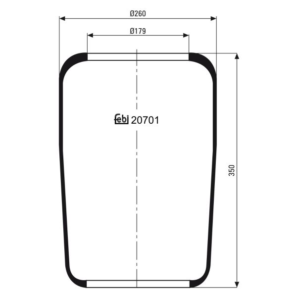 FEBI FE20701 Air Suspension Bellow