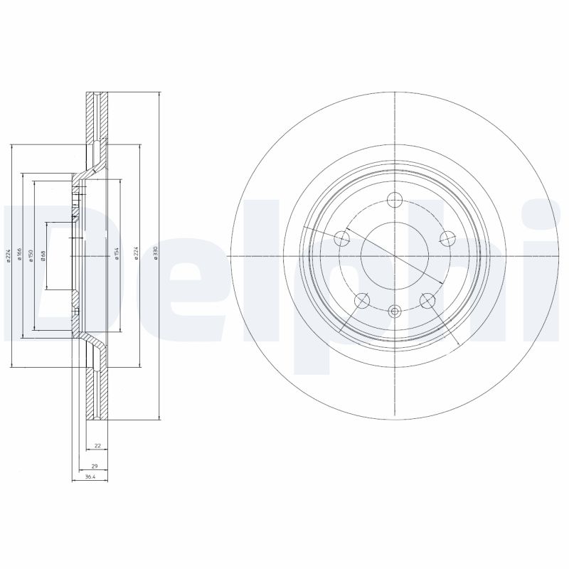DELPHI BG4078 Brake Disc .