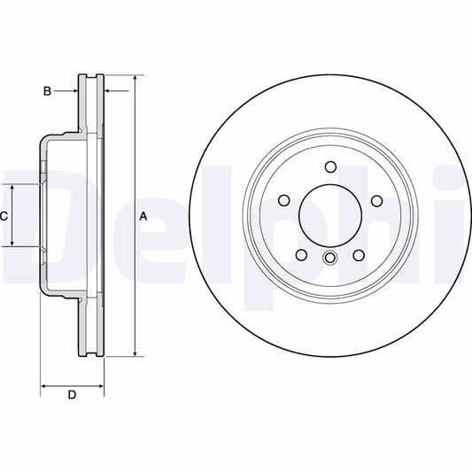 DELPHI BG9163C Brake Disc
