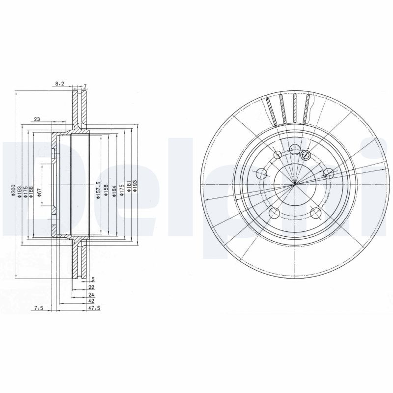 DELPHI BG2740 Brake Disc .