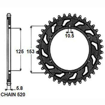 SUNSTAR SUNR1-3565-45 Chain Sprocket