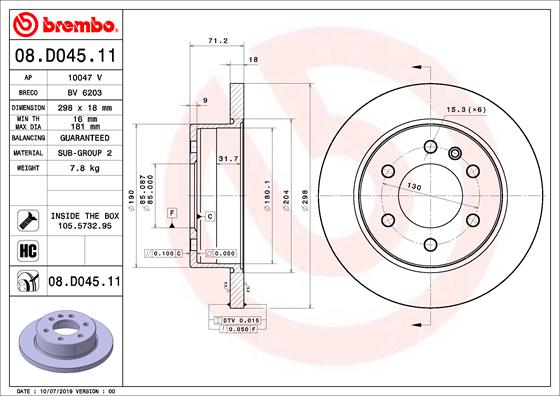 AUGER AUG55721 Disc Brake Caliper Repair Kit