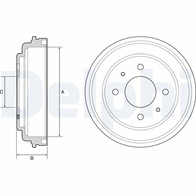 DELPHI BF546 Brake Drum