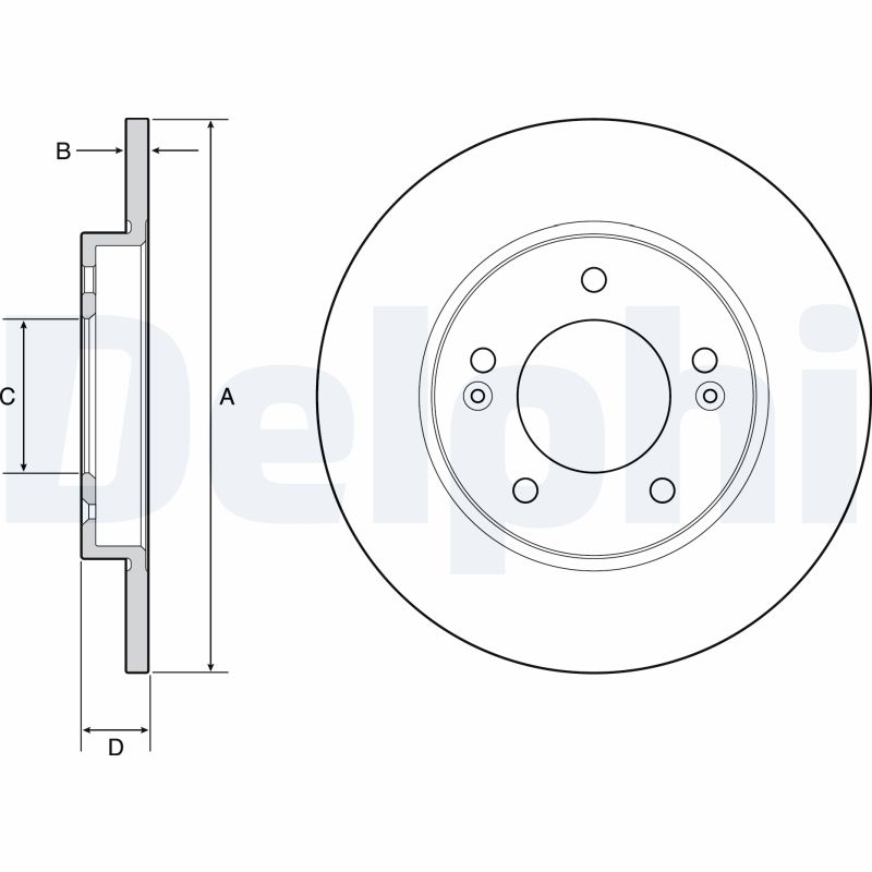DELPHI BG4949C Brake Disc .