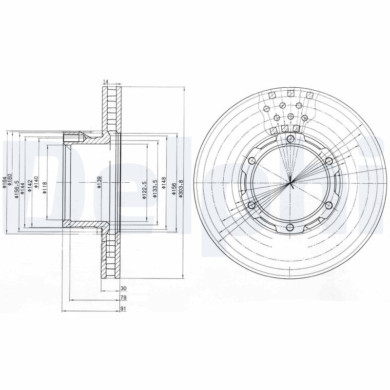 DELPHI BG473 Brake Disc .