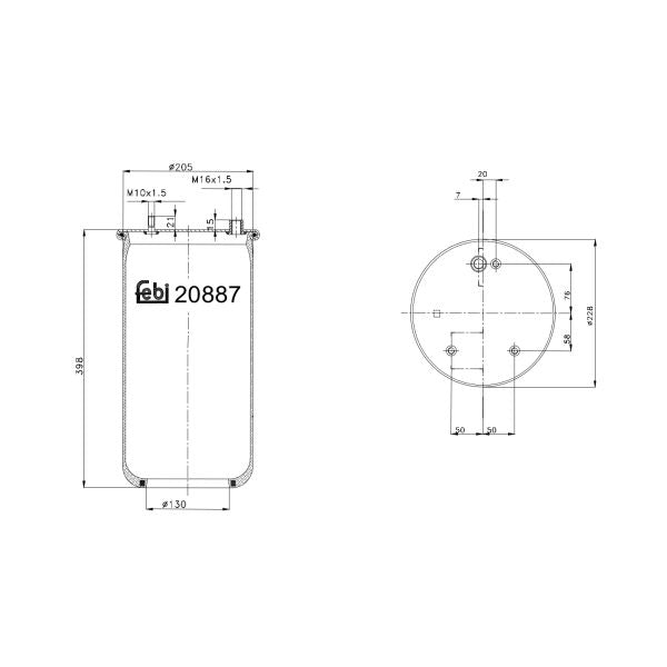 FEBI FE20887 Air Suspension Bellow