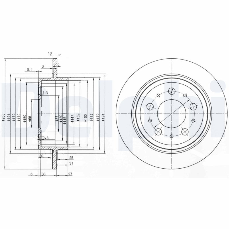 DELPHI BG3543 Brake Disc .