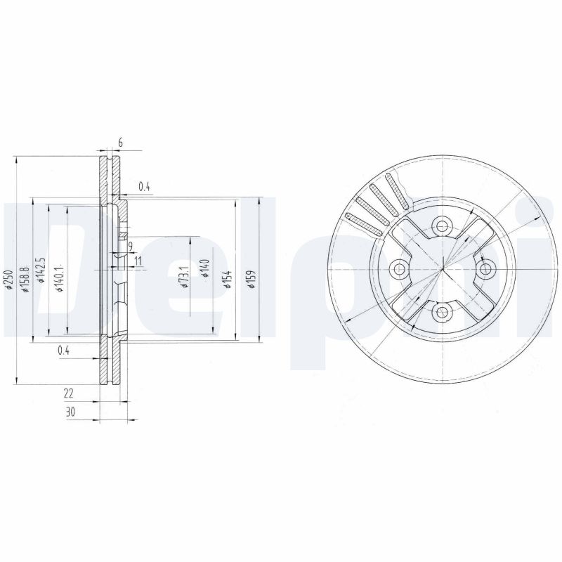 DELPHI BG2685 Brake Disc .