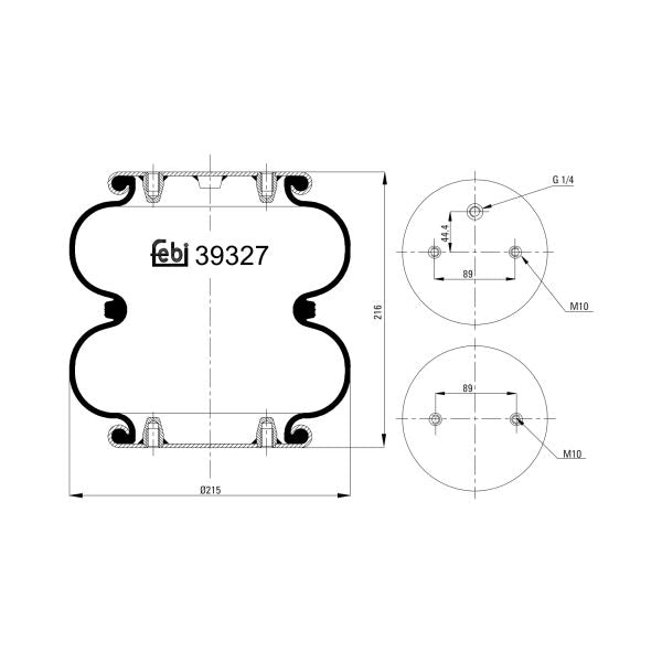 FEBI FE39327 Air Suspension Bellow