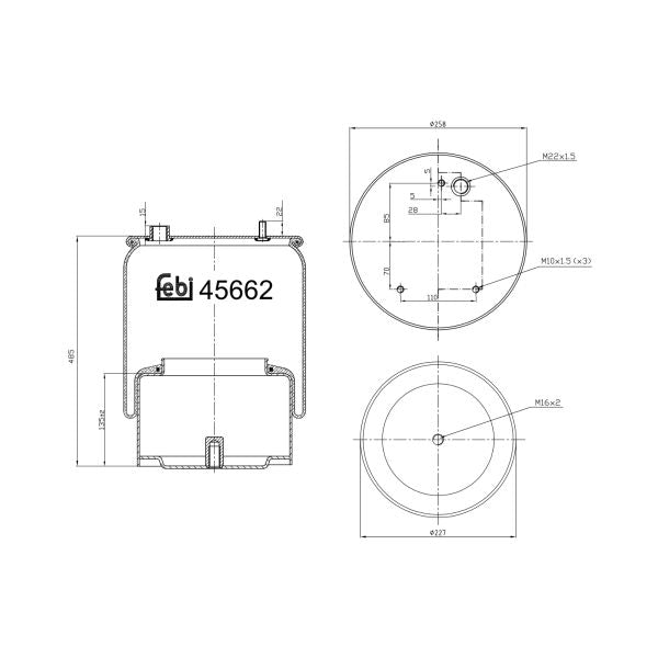 FEBI FE45662 Air Suspension Bellow