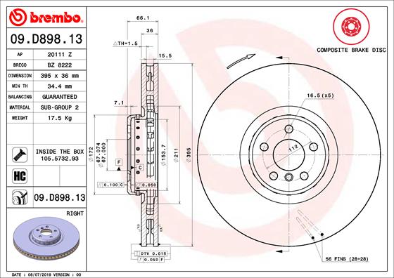 HERTH+BUSS JAKOPARTS J3282009 Disc Brake Caliper Repair Kit
