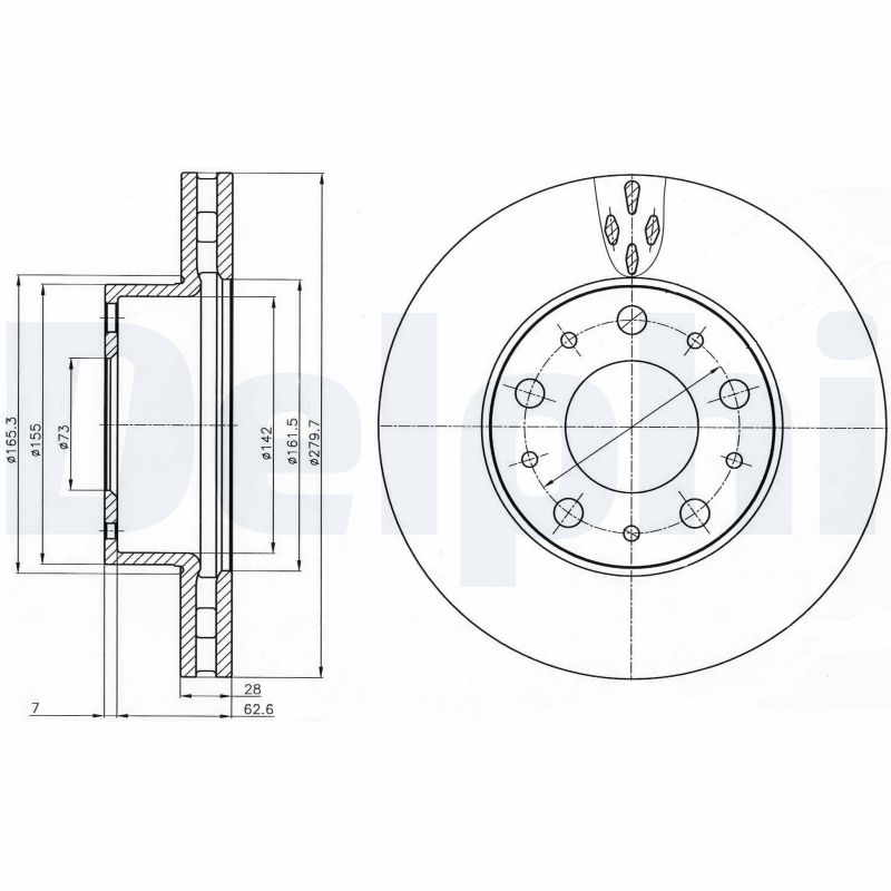 DELPHI BG4059 Brake Disc .