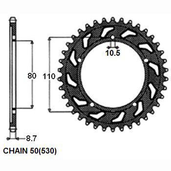 SUNSTAR SUNR1-5326-43 Chain Sprocket