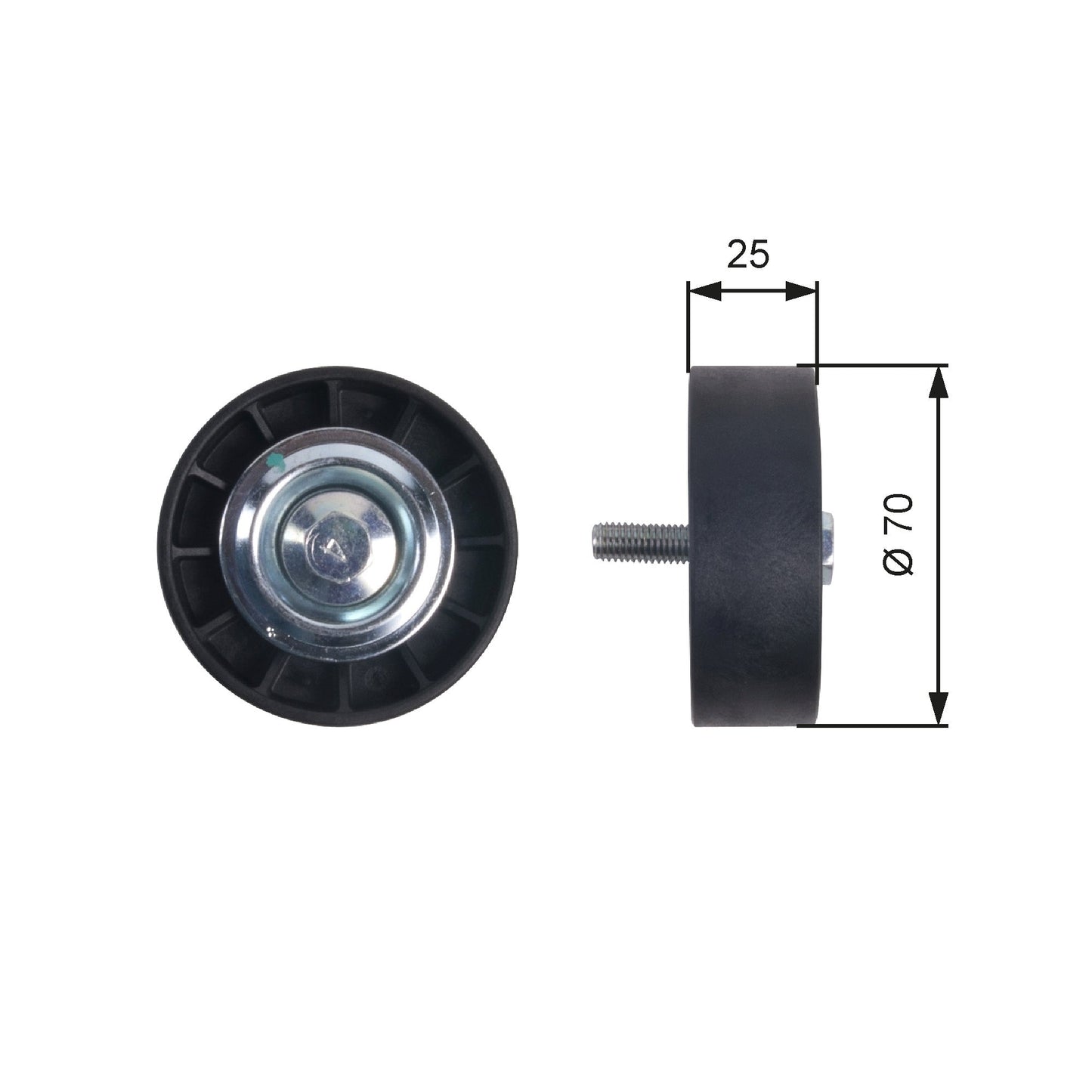 GATES GATT36402 V-Ribbed Belt Deflection/Guide Pulley