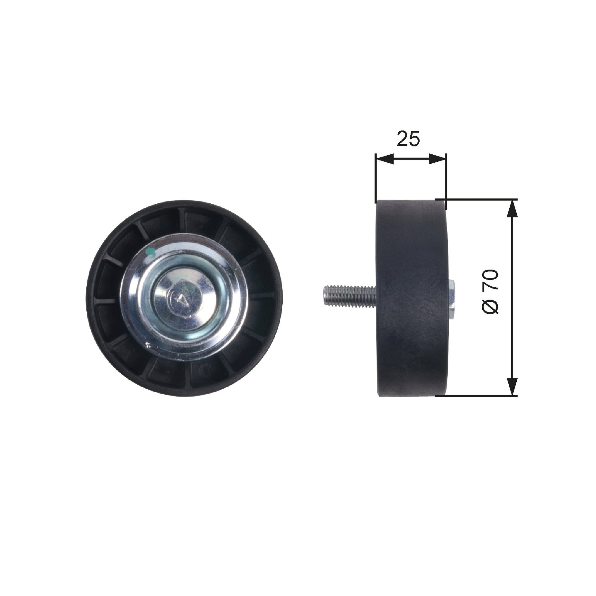 GATES GATT36402 V-Ribbed Belt Deflection/Guide Pulley