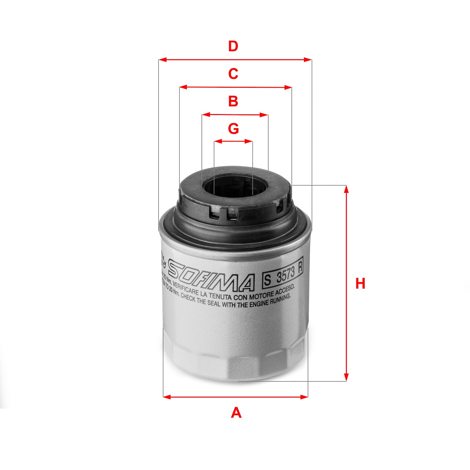 SOFIMA S3573R Oil Filter