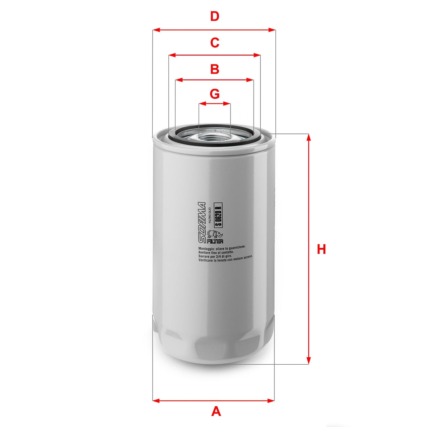 SOFIMA S0620R Oil Filter