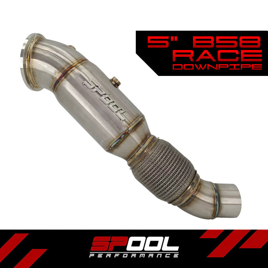 Spool Performance B58 5 Inch Stainless Steel Downpipe Upgrade [Race Downpipes]