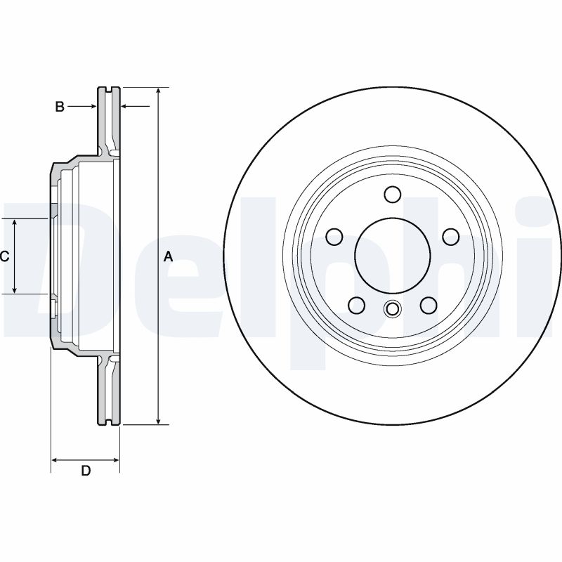 DELPHI BG4665C Brake Disc .