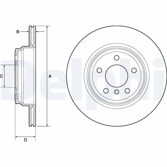 DELPHI BG4665C Brake Disc .