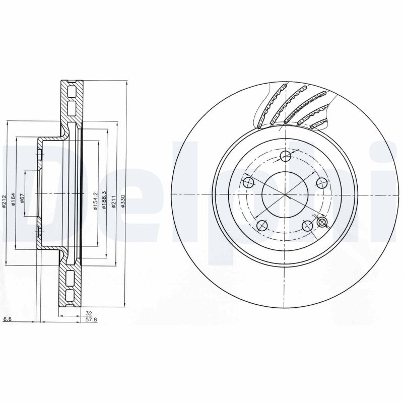 DELPHI BG3877 Brake Disc .