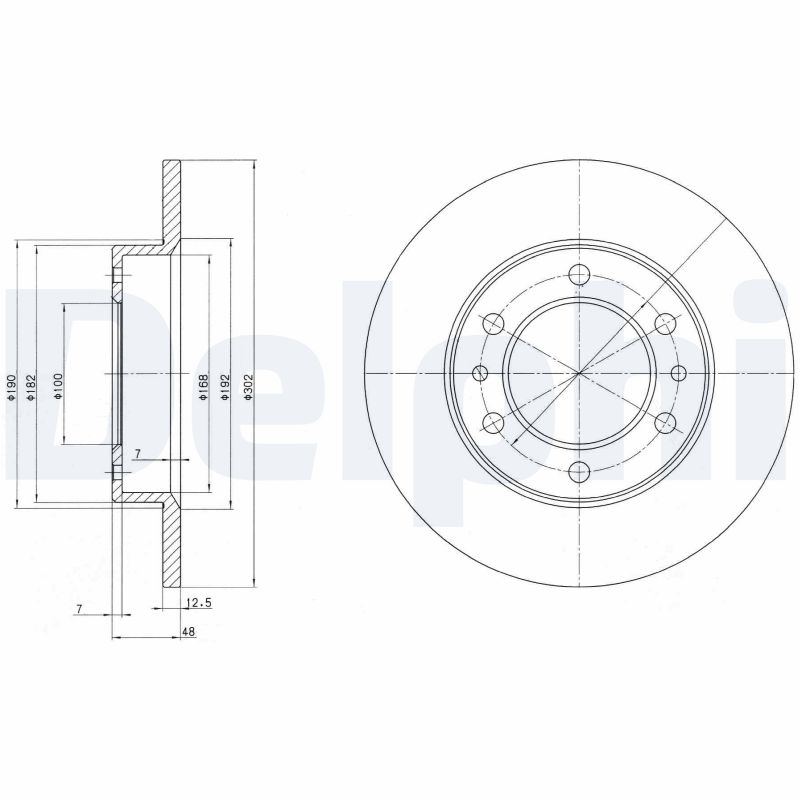 DELPHI BG2325 Brake Disc .