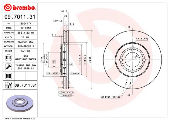 AUGER AUG55720 Disc Brake Caliper Repair Kit