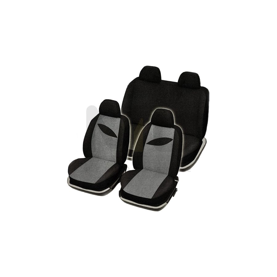 RED SIGN 167875 Car seat cover Black, Patterned, Polyester, Front and Rear
