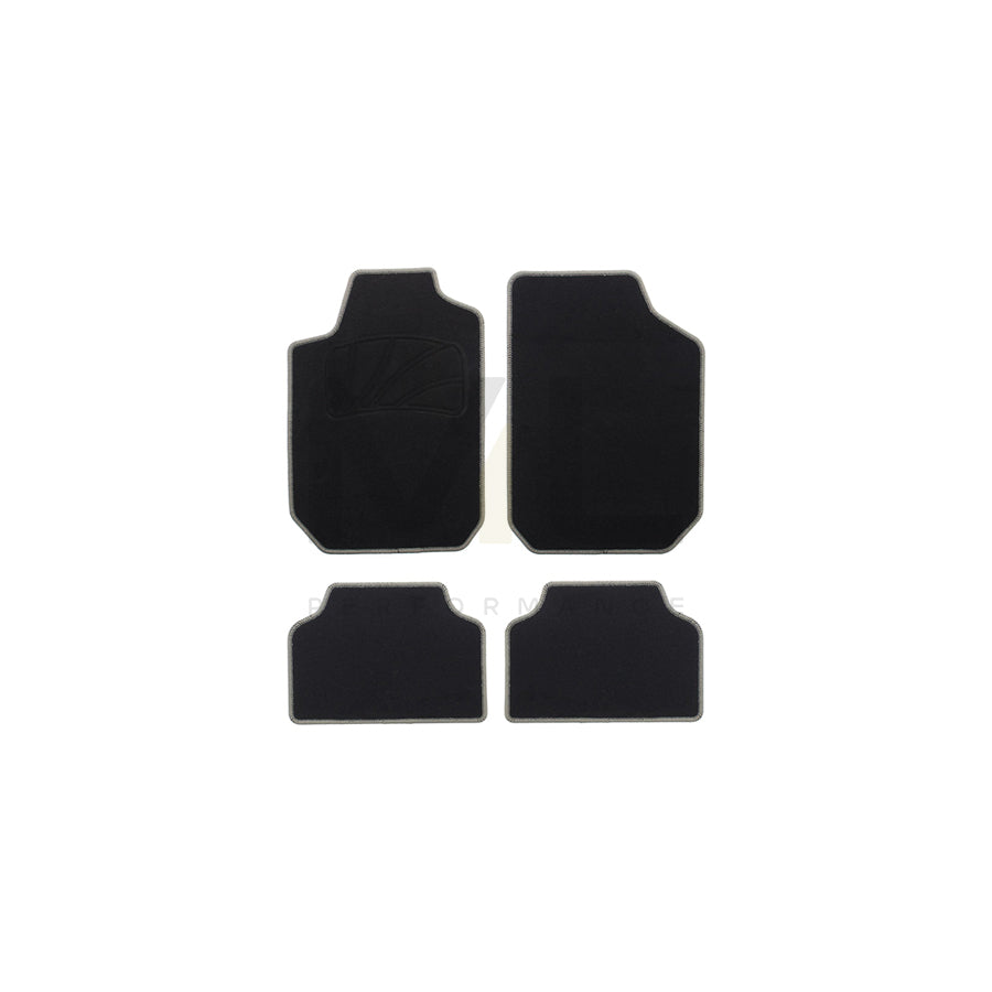 RED SIGN Universal fit 165139 Floor mat set Textile, Front and Rear, Quantity: 4, Black
