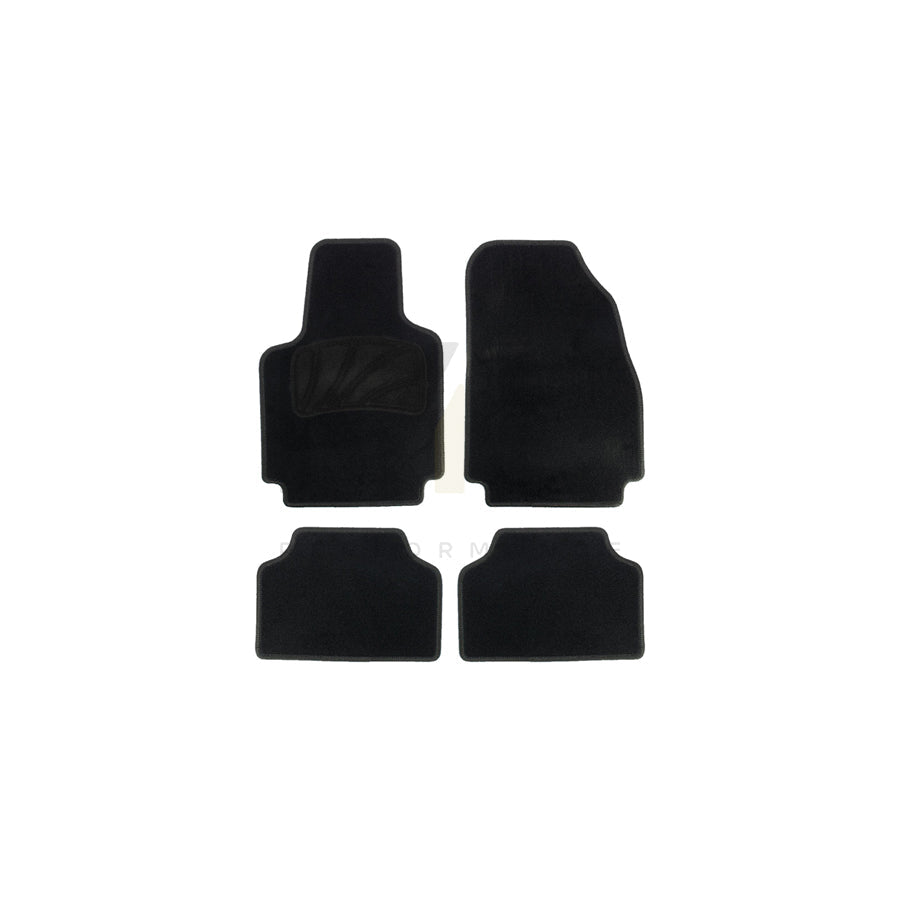 RED SIGN Universal fit 165156 Floor mat set PP (Polypropylene), Front and Rear, Quantity: 4, Black