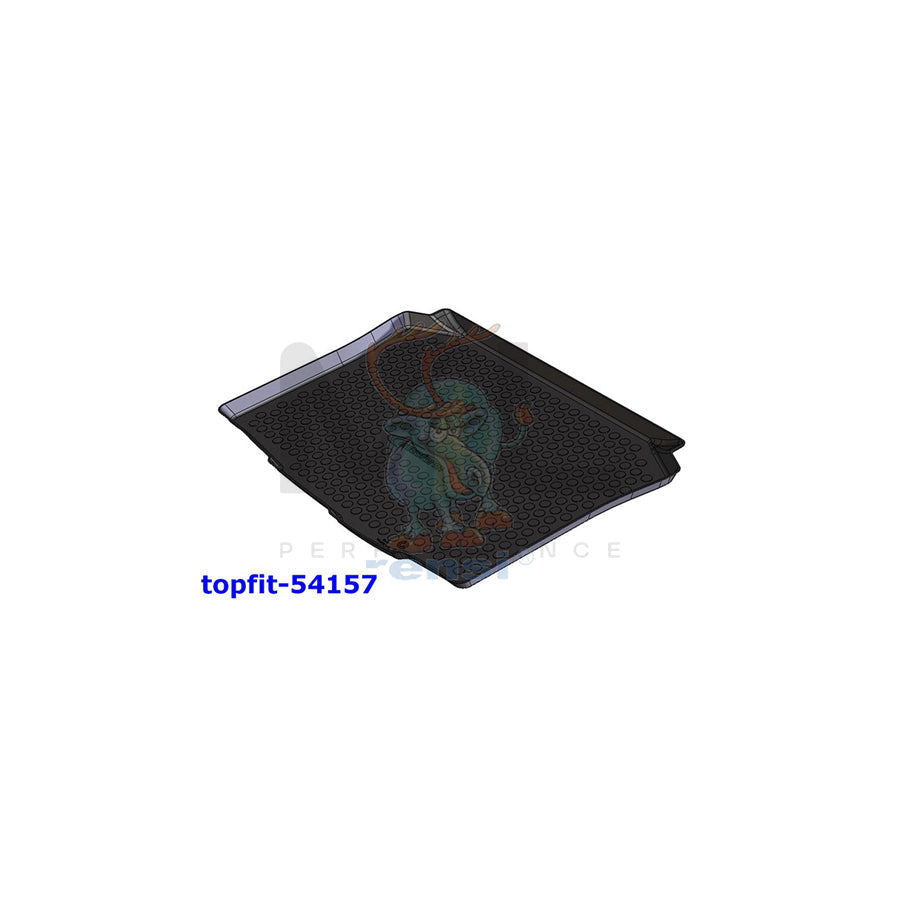 RENSI 54157 Car boot tray for SEAT IBIZA Elastomer, fits bottom/lower cargo floor