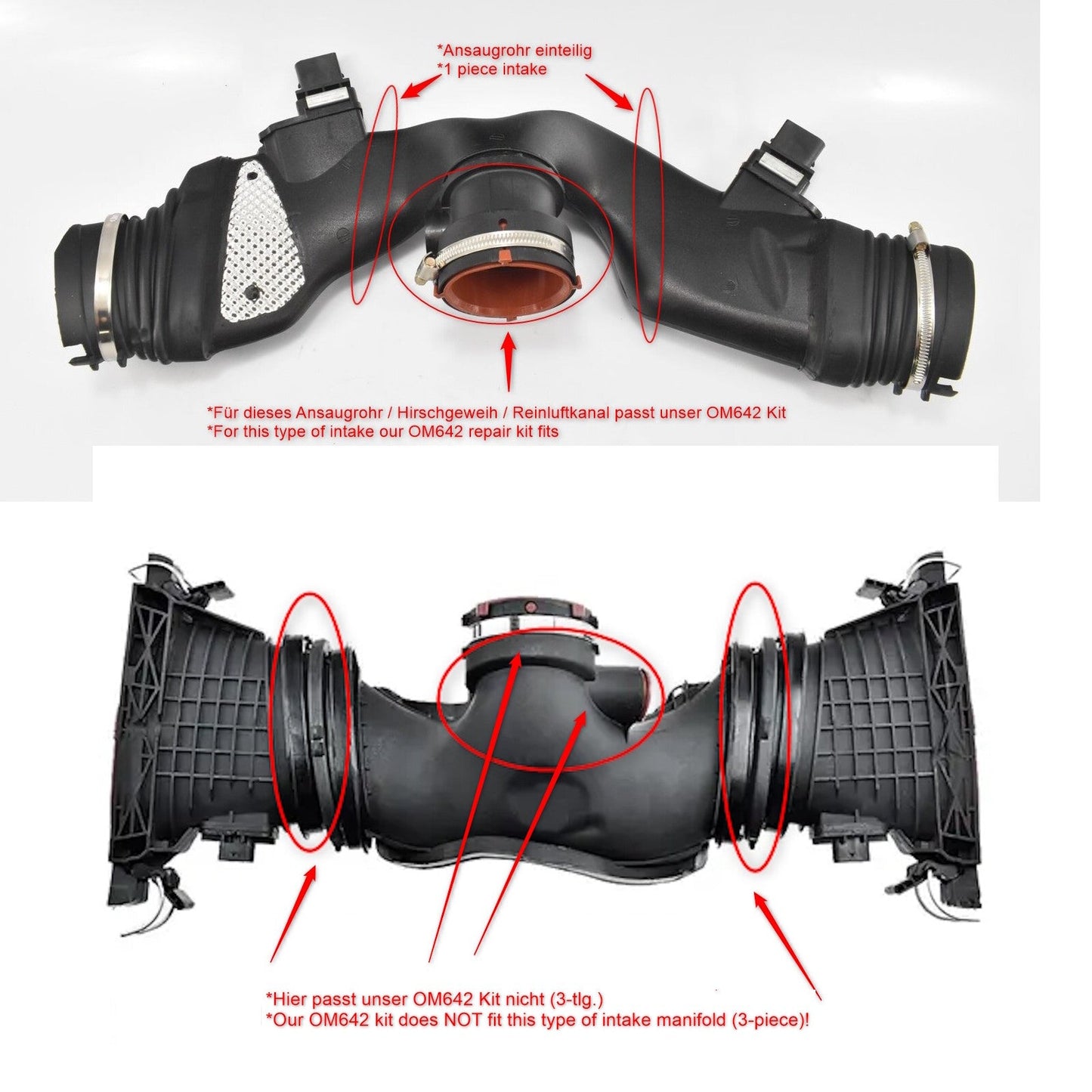 Turbozentrum 119256 Repair Kit Intake Mercedes Benz CDI OM642