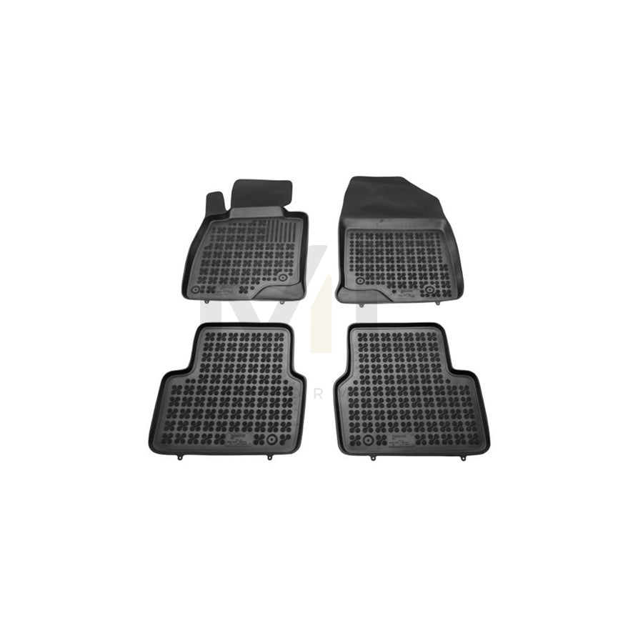 REZAW PLAST 200813 Floor mat set for MAZDA 3 Elastomer, Front and Rear, Black