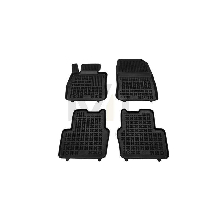 REZAW PLAST 200814 Floor mat set for MAZDA 2 Hatchback (DL, DJ) Elastomer, Front and Rear, Black