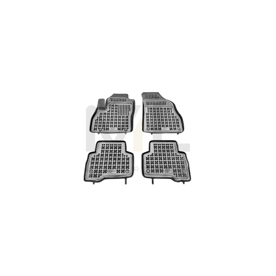 REZAW PLAST 201209 Floor mat set Elastomer, Front and Rear, Quantity: 4, Black