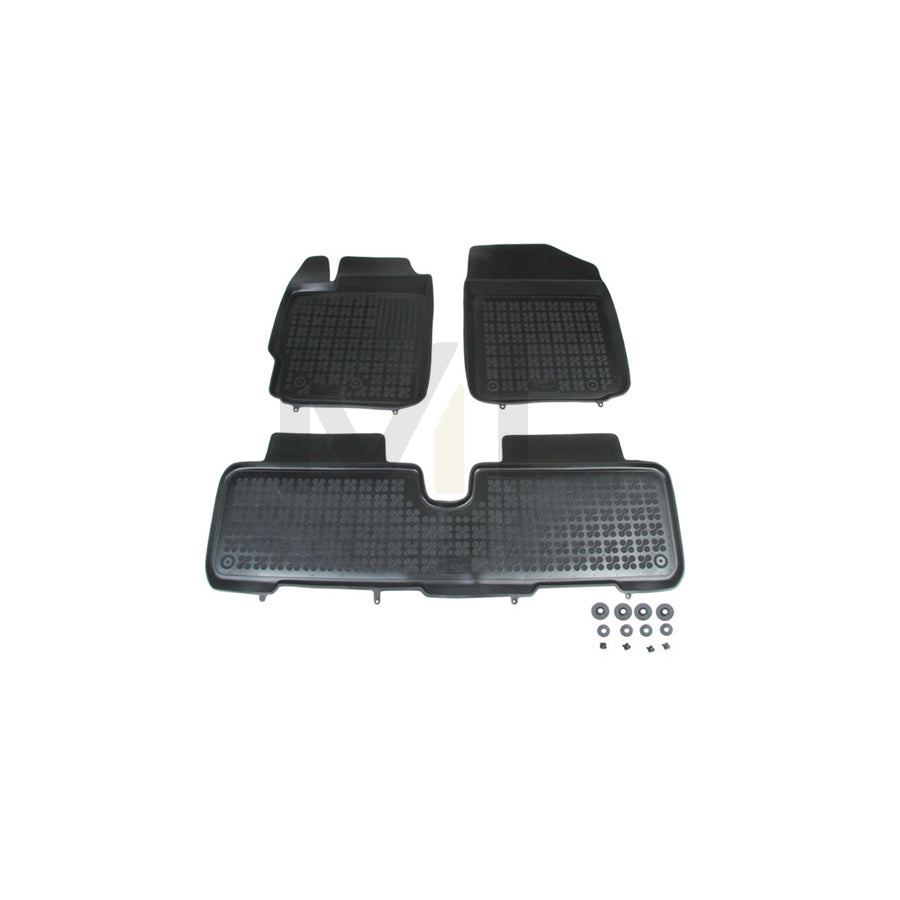 REZAW PLAST 201409 Floor mat set Elastomer, Front and Rear, Black