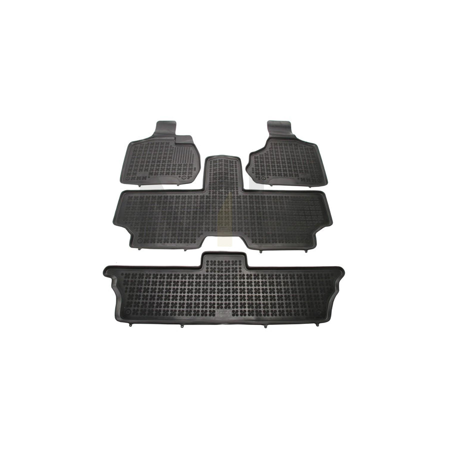 REZAW PLAST 203601 Floor mat set for CHRYSLER Voyager IV (RG, RS) Elastomer, Front and Rear, Black