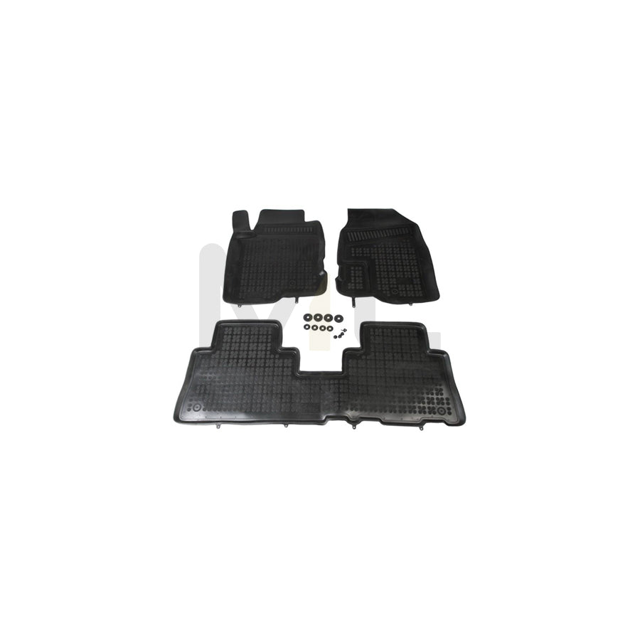 REZAW PLAST Tailored 200511 Floor mat set for CHEVROLET Captiva (C100, C140) Elastomer, Front and Rear, Quantity: 3, Black