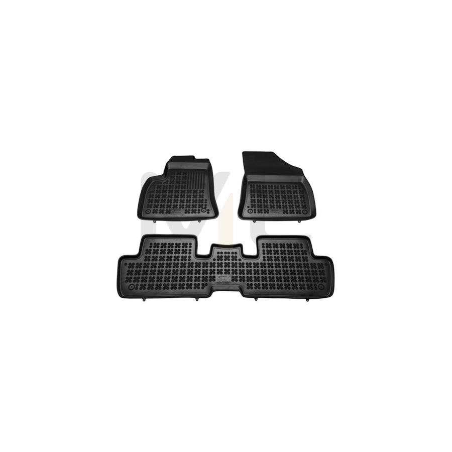 REZAW PLAST Tailored 201306 Floor mat set for PEUGEOT 3008 I (0U_) Elastomer, Front and Rear, Quantity: 3, Black