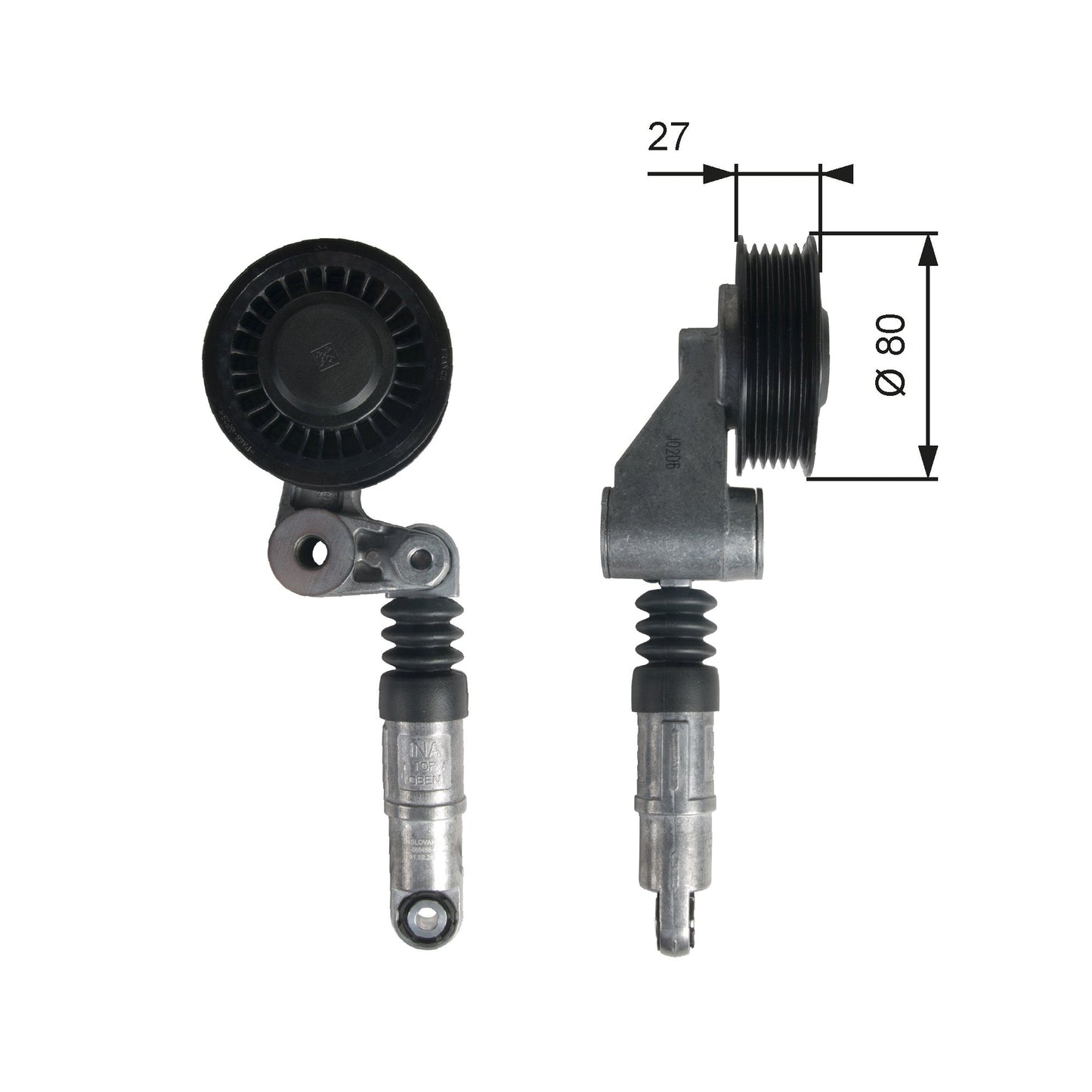 GATES GATT39236 V-Ribbed Belt Tensioner Pulley
