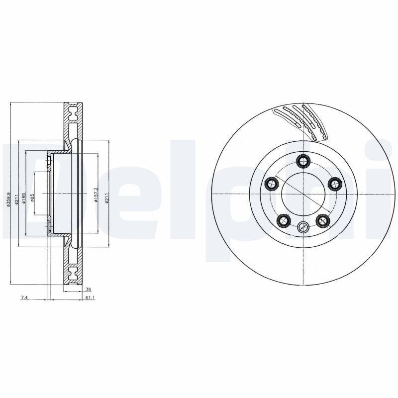 DELPHI BG9101C Brake Disc