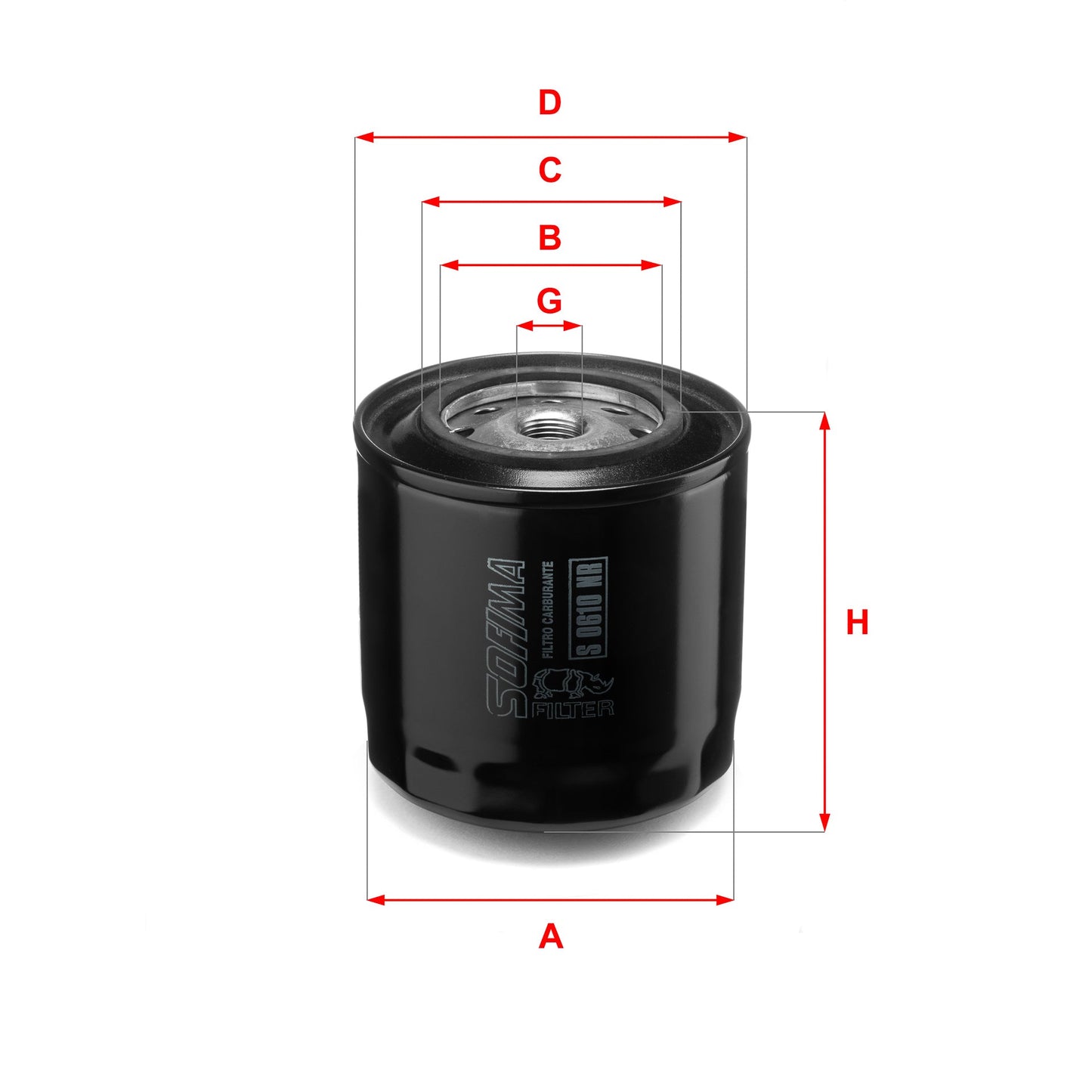 SOFIMA S0610NR Fuel Filter