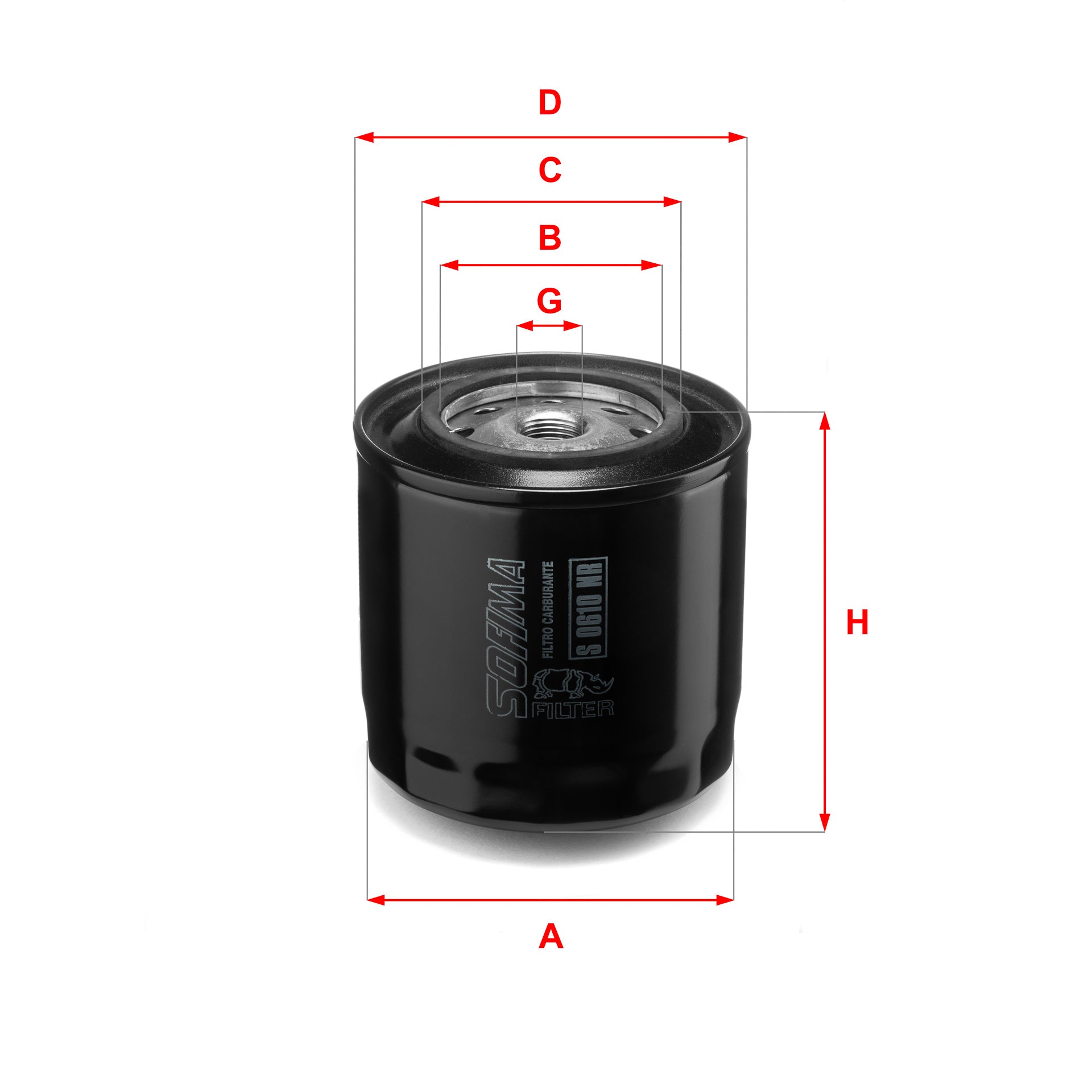 SOFIMA S0610NR Fuel Filter