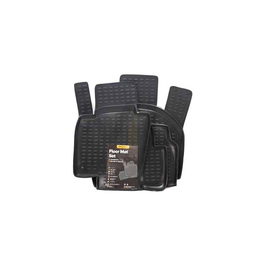 RIDEX 215A0055 Floor mat set for VW PASSAT Elastomer, Front and Rear, Quantity: 4, Black