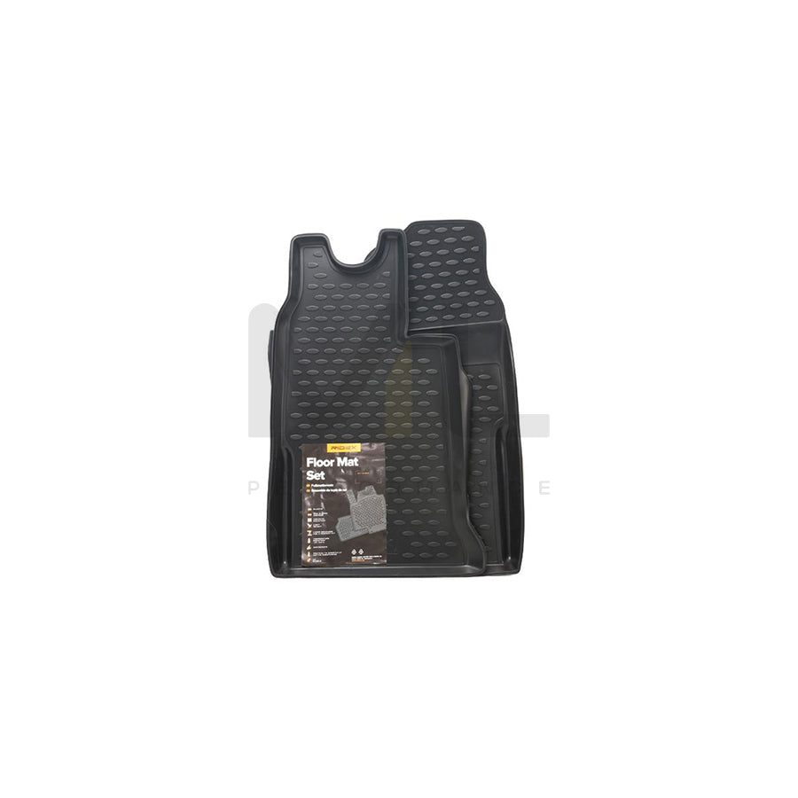 RIDEX 215A0070 Floor mat set for FORD TRANSIT Elastomer, Front, Quantity: 3, Black