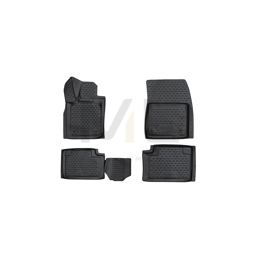 RIDEX 215A0900 Floor mat set for JEEP Grand Cherokee IV (WK, WK2) Elastomer, Front and Rear, Black