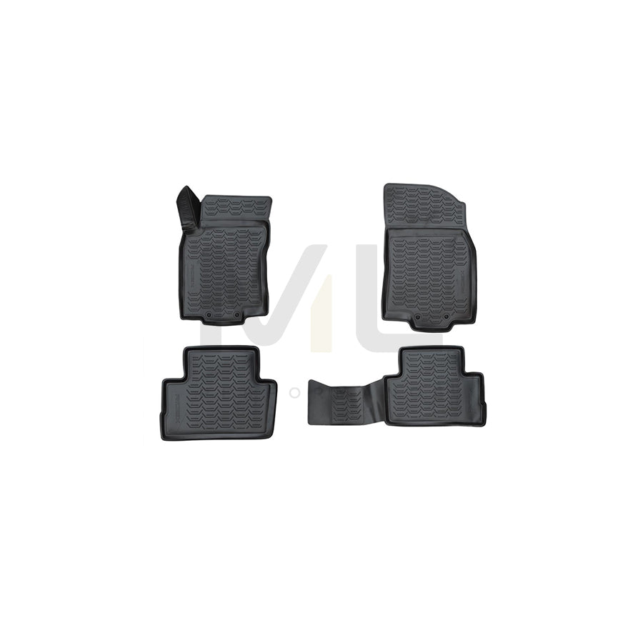 RIDEX 215A0908 Floor mat set for NISSAN Qashqai II (J11) Elastomer, Front and Rear, Black
